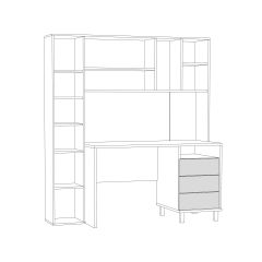 Стол рабочий 12.95 N Комфорт (Дуб сонома, Белый PE шагрень) в Казани - kazan.mebel24.online | фото 3