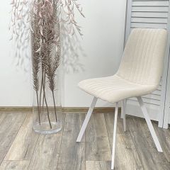 Стул ELVIS WZ2042-01 молочный фактурный велюр / белый каркас М-City в Казани - kazan.mebel24.online | фото 5