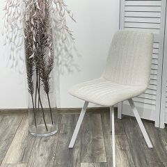 Стул ELVIS WZ2042-18 белая галька фактурный велюр / белый каркас М-City в Казани - kazan.mebel24.online | фото