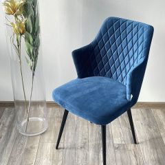 Стул HERMAN 360 град. СИНИЙ #29, велюр / черный каркас М-City в Казани - kazan.mebel24.online | фото