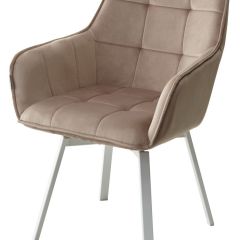 Стул MAVERICK 360 град. поворот. BLUVEL-40 BEIGE/ белый каркас, М-City в Казани - kazan.mebel24.online | фото