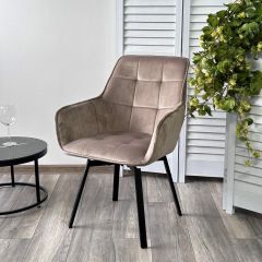 Стул MAVERICK 360 град. поворот. BLUVEL-40 BEIGE/ черный каркас, М-City в Казани - kazan.mebel24.online | фото 5