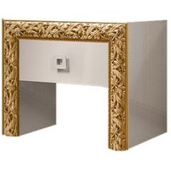 Тумба прикроватная Тиффани Premium слоновая кость/золото (ТФТП-1(П) в Казани - kazan.mebel24.online | фото