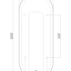 Зеркало Кито 1000х400 с подсветкой Домино (GL7047Z) в Казани - kazan.mebel24.online | фото 2