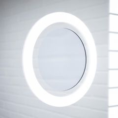 Зеркало Quadro 100 alum (линза) с подсветкой Sansa (SQL1030Z) в Казани - kazan.mebel24.online | фото 5