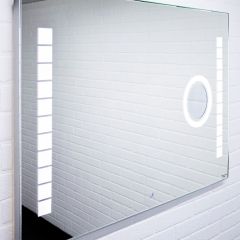 Зеркало Quadro 100 alum (линза) с подсветкой Sansa (SQL1030Z) в Казани - kazan.mebel24.online | фото 3