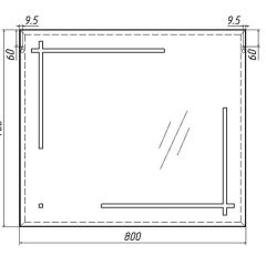 Зеркало Ray 80 black с подсветкой Sansa (SR1037Z) в Казани - kazan.mebel24.online | фото 7