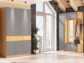 АВИНЬОН Прихожая Пенал (Дуб Крафт золотой/Графит серый) в Казани - kazan.mebel24.online | фото 4