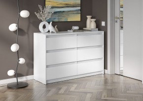 АЙДЕН КМ06-1200 Комод 6 ящиков (белый) в Казани - kazan.mebel24.online | фото