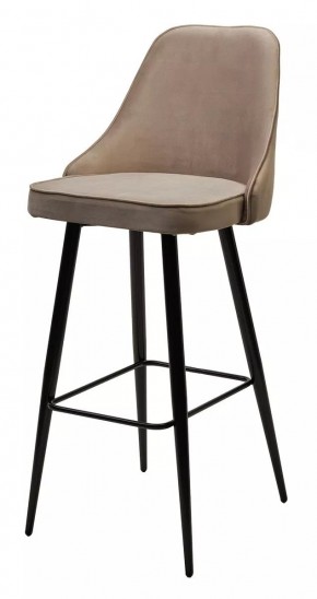Барный стул NEPAL-BAR БЕЖЕВЫЙ #5, велюр/ черный каркас (H=78cm) М-City в Казани - kazan.mebel24.online | фото 1
