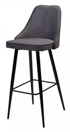 Барный стул NEPAL-BAR СЕРЫЙ #27, велюр/ черный каркас (H=78cm) М-City в Казани - kazan.mebel24.online | фото 1