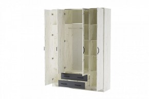 БЕАТРИС Шкаф Квадро (дуб крафт белый/антрацит) в Казани - kazan.mebel24.online | фото 2