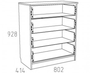 Детская Акварель Комод НМ 013.71-01 М (Капучино/Дуб Сонома) в Казани - kazan.mebel24.online | фото 3