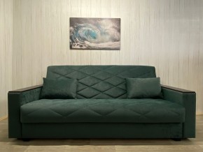 Диван Престиж-15 (НПБ+МДФ) велюр Sensey bottle green в Казани - kazan.mebel24.online | фото 2