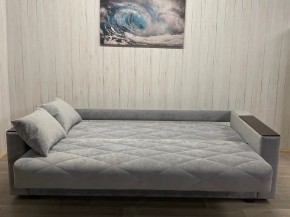 Диван Престиж-15 (НПБ+МДФ) велюр Sensey silver в Казани - kazan.mebel24.online | фото 3