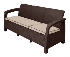 Диван Yalta Premium Sofa 3 Set (Ялта) шоколадный (+подушки под спину) в Казани - kazan.mebel24.online | фото