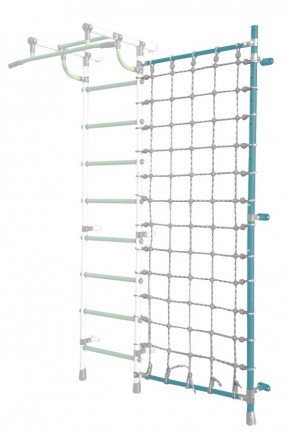 Дополнительная стойка к пристенному ДСК Pastel с сеткой для лазания, цв. бирюзовый в Казани - kazan.mebel24.online | фото