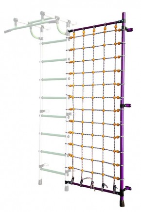 Дополнительная стойка к пристенному ДСК с сеткой для лазания, цв. фиолетовый в Казани - kazan.mebel24.online | фото