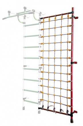 Дополнительная стойка к пристенному ДСК с сеткой для лазания, цв. красный в Казани - kazan.mebel24.online | фото