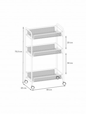 Э 322 Ч Этажерка "Ладья 2К" Черный в Казани - kazan.mebel24.online | фото