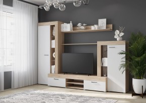 Гостиная Дельта (Сонома/Белый) в Казани - kazan.mebel24.online | фото 3