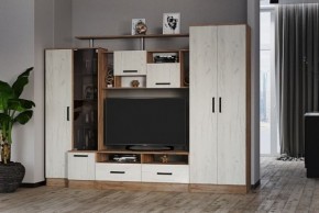 Гостиная Оскар-5 дуб крафт табачный/дуб крафт белый в Казани - kazan.mebel24.online | фото
