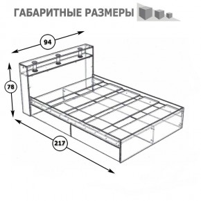 Камелия Кровать 0900, цвет венге/дуб лоредо, ШхГхВ 93,5х217х78,2 см., сп.м. 900х2000 мм., без матраса, основание есть в Казани - kazan.mebel24.online | фото 4