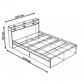 Камелия Кровать 1200, цвет дуб сонома, ШхГхВ 123,5х217х78,2 см., сп.м. 1200х2000 мм., без матраса, основание есть в Казани - kazan.mebel24.online | фото 5