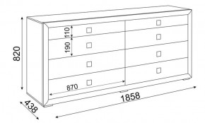 Комод большой Глэдис М27 (Дуб Золотой/Цемент светлый) в Казани - kazan.mebel24.online | фото 2