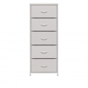 Комод Leset Линкс 5 ящ. (к/з), Каркас Белый, ящики Белые в Казани - kazan.mebel24.online | фото 1