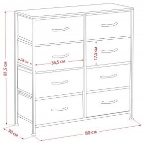 Комод Leset Линкс 8 ящ. (к/з), Каркас Белый, ящики Белые в Казани - kazan.mebel24.online | фото 8