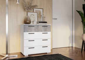Комод Стандарт-5 NEW (белый/цемент светлый) в Казани - kazan.mebel24.online | фото 3