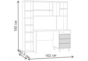 Компьютерный стол Комфорт 12.95 N дуб сонома /  темно-серый в Казани - kazan.mebel24.online | фото