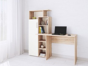 Компьютерный Стол Квартет-7 Дуб сонома/Белый в Казани - kazan.mebel24.online | фото