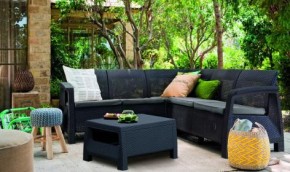 Комплект мебели угловой Корфу Релакс Сет (CORFU II RELAX SET) графит в Казани - kazan.mebel24.online | фото 3