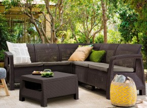 Комплект мебели угловой Корфу Релакс Сет (CORFU II RELAX SET) коричневый в Казани - kazan.mebel24.online | фото 1