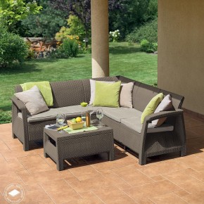 Комплект мебели угловой Корфу Релакс Сет (CORFU II RELAX SET) коричневый в Казани - kazan.mebel24.online | фото 4