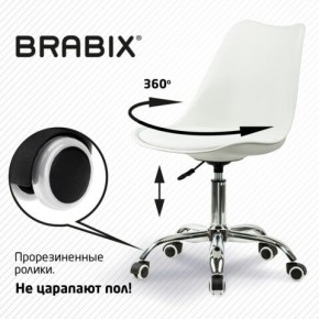 Кресло стул BRABIX "Eames MG-310 CH", хром, пластик белый, экокожа белая, 532923 в Казани - kazan.mebel24.online | фото 7