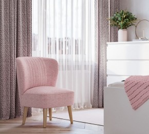 Кресло Унельма светло-розовый, ткань рогожка в Казани - kazan.mebel24.online | фото 3