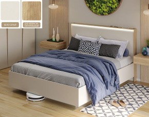 Кровать (Бело-серый U775 ST9/Дуб Небраска натуральный) 1800 в Казани - kazan.mebel24.online | фото