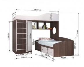 Кровать-чердак Кадет 2 с металлической лестницей в Казани - kazan.mebel24.online | фото 2