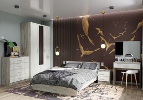 Кровать Гармония КР-602 1400 Дуб крафт серый/Дуб крафт белый в Казани - kazan.mebel24.online | фото 2