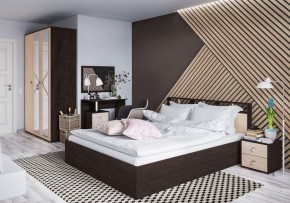 Кровать Ненси-2 1.6 Настил из ЛДСП венге/дуб молочный в Казани - kazan.mebel24.online | фото 2