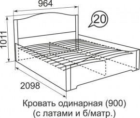 Кровать с латами Виктория 1600*2000 в Казани - kazan.mebel24.online | фото 5