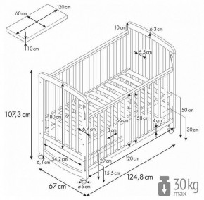 Кроватка Polini Kids Simple 304 в Казани - kazan.mebel24.online | фото 8