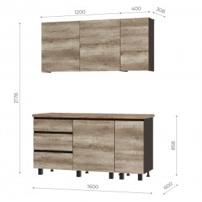 Кухня Энигма 1.6 м (венге/дуб каньон) в Казани - kazan.mebel24.online | фото 5