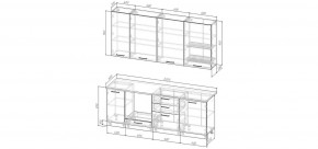 Кухонный гарнитур Белый Глянец 2200 h950 (Стол. 38мм) в Казани - kazan.mebel24.online | фото 2