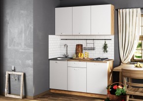 Кухонный гарнитур Дана 1.5 м (дуб крафт золотой/белый) в Казани - kazan.mebel24.online | фото