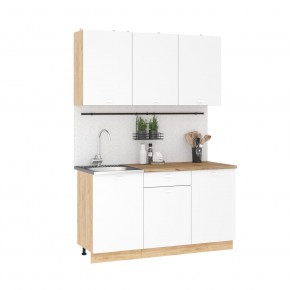 Кухонный гарнитур Дана 1.5 м (дуб крафт золотой/белый) в Казани - kazan.mebel24.online | фото 3