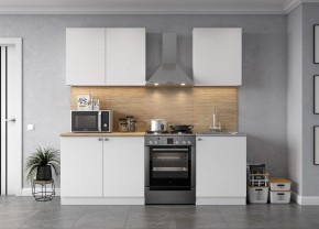 Кухонный гарнитур КГ-6 (1600) Белый текстурный/Дуб Сонома в Казани - kazan.mebel24.online | фото